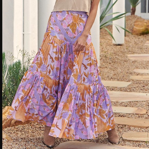 Jaase Journey Maxi Skirt Lucia Print XL BNWT Tropical Floral print w/pockets!! - Picture 3 of 14